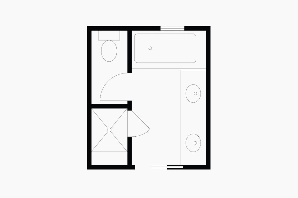 the hidden toilet master bathroom layout keeps the toilet out of sight in a separate room