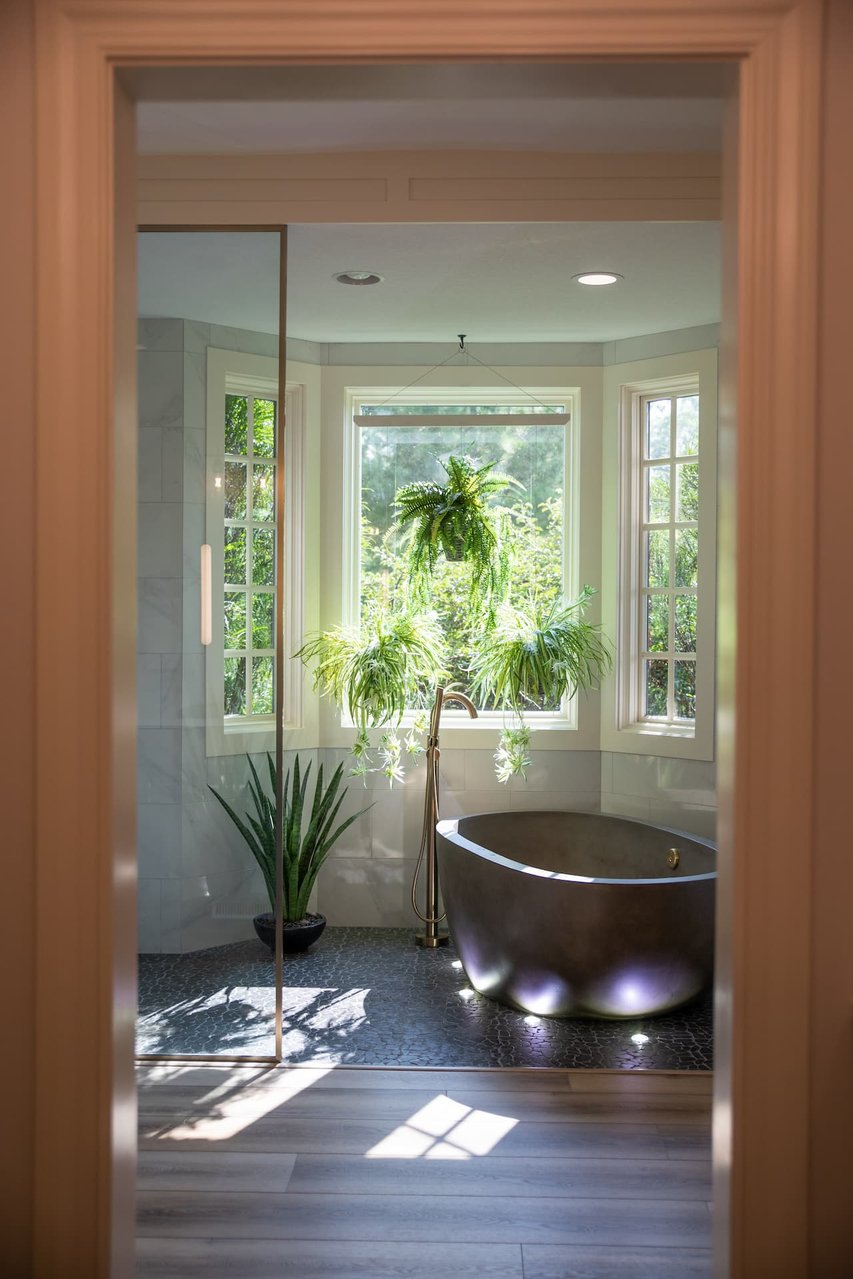 A Freestanding Bathtub In A Des Moines Home Remodeled By Compelling Homes