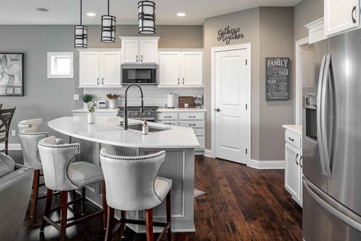 Kitchen with Oak Wide Plank Floors | Compelling Homes-9