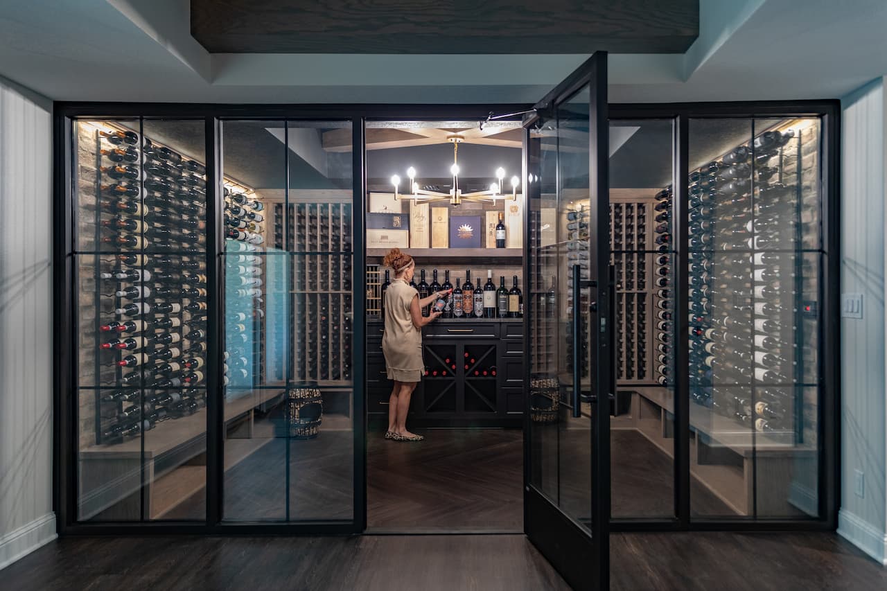 Walk-in bar in a basement Ankeny Basement Remodel