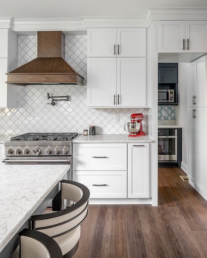 Beautfiul White Kitchen Cabinets with Secret Door