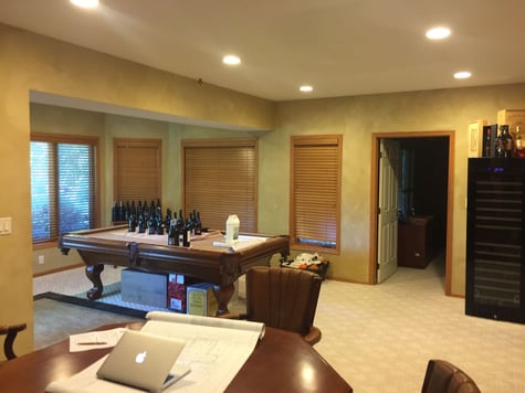 Walk Out Basement Remodel BEFORE Ultimate Remodel with Wine Bar | Compelling Homes D+B