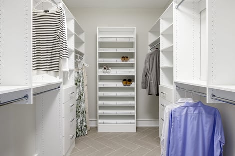 Walk In Closet with Spacious Room for Clothes and Shoes | Compelling Homes Remodel + Design