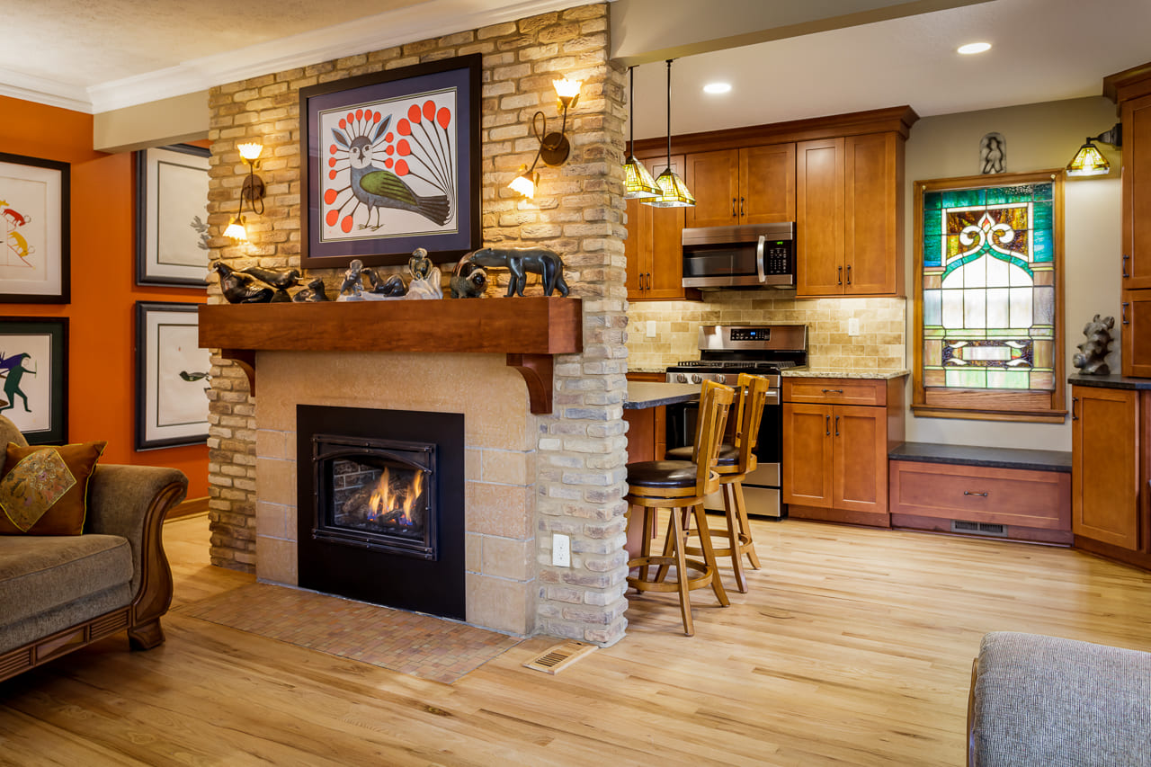 Stone Fireplace and Kitchen Remodel | Compelling Homes