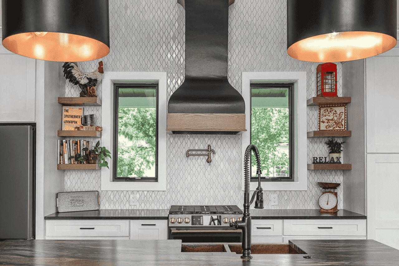 Full Kitchen Remodel with Stunning Black Brass Lighting | Compelling Homes