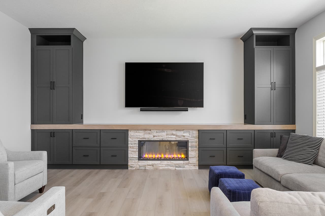 Living room with a fireplace | What is a remodeler do