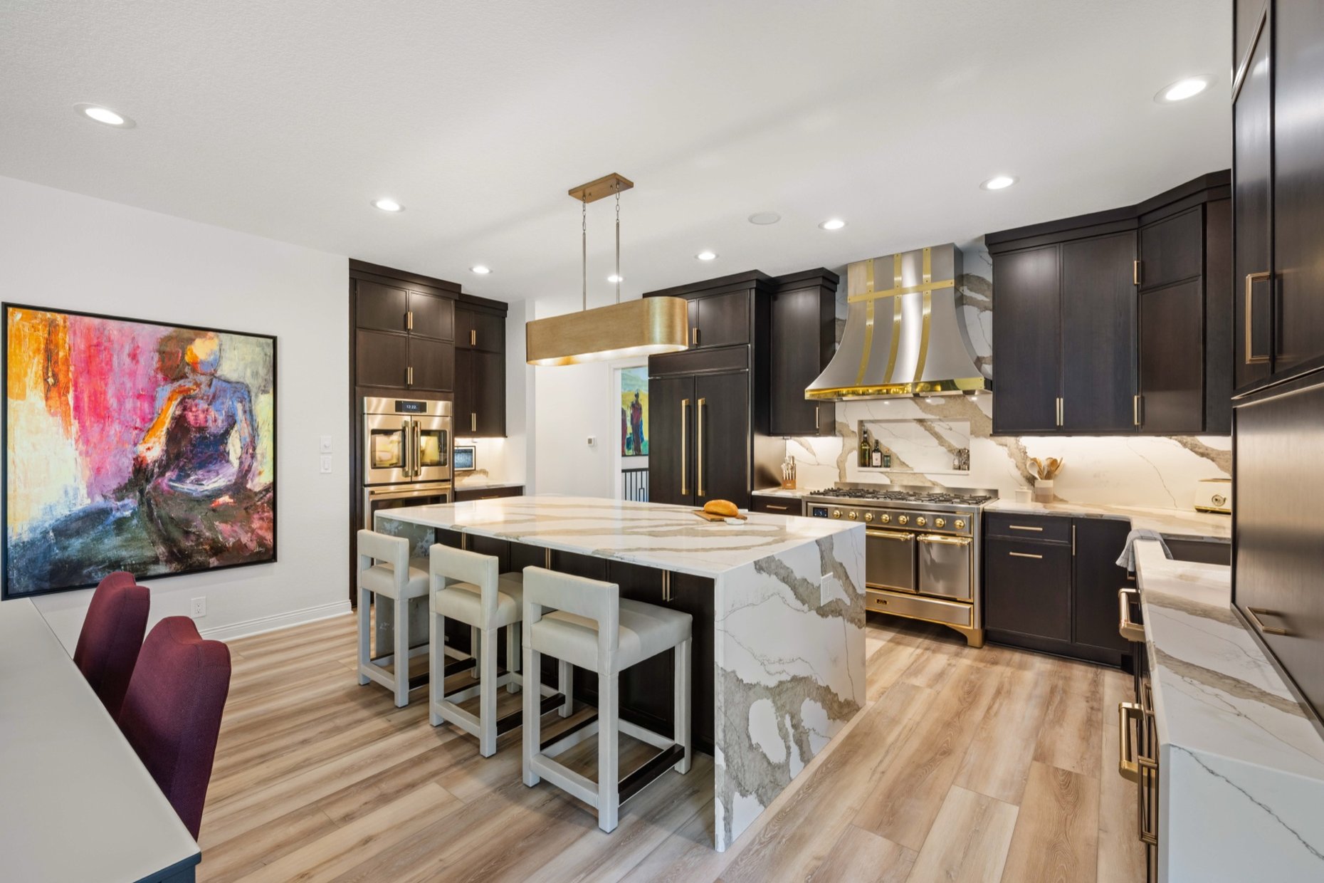Dramatic Traditional/Contemporary Kitchen Remodel in Glen Oaks, IA by Compelling Homes project photo
