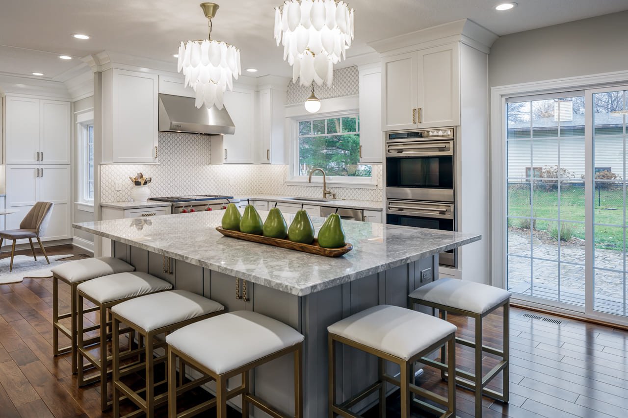 Gorgeous and Chic Kitchen into Dining area with Built-in Appliances | Compelling Homes Remodeling + Design